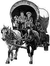 horse wagon train