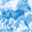 blue satin horse