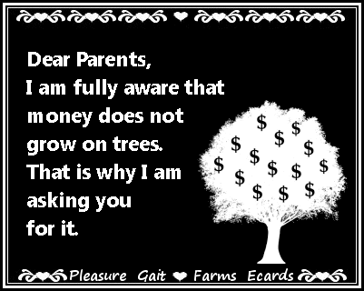 money does not grow on trees