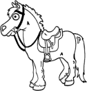 Cartoon English Horse