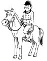 cartoon horse with rider