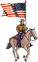 USA flag & cowboy