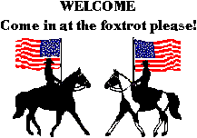 welcome, come in at the foxtrot with USA flags