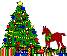 Xmas Tree, Sorrel Foal & Presents